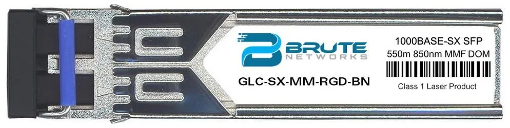 Brute Networks Brute Networks GLC-SX-MM-RGD 1000BASE-SX 550m 850nm SFP transceiver — product photo