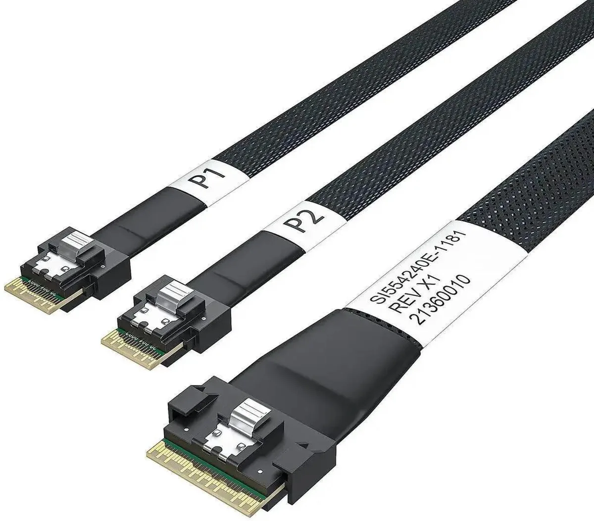 SMUGDESK SMUGDESK SlimSAS SFF-8654 8i to 2x SFF-8654 4i Breakout Cable 1m — product photo