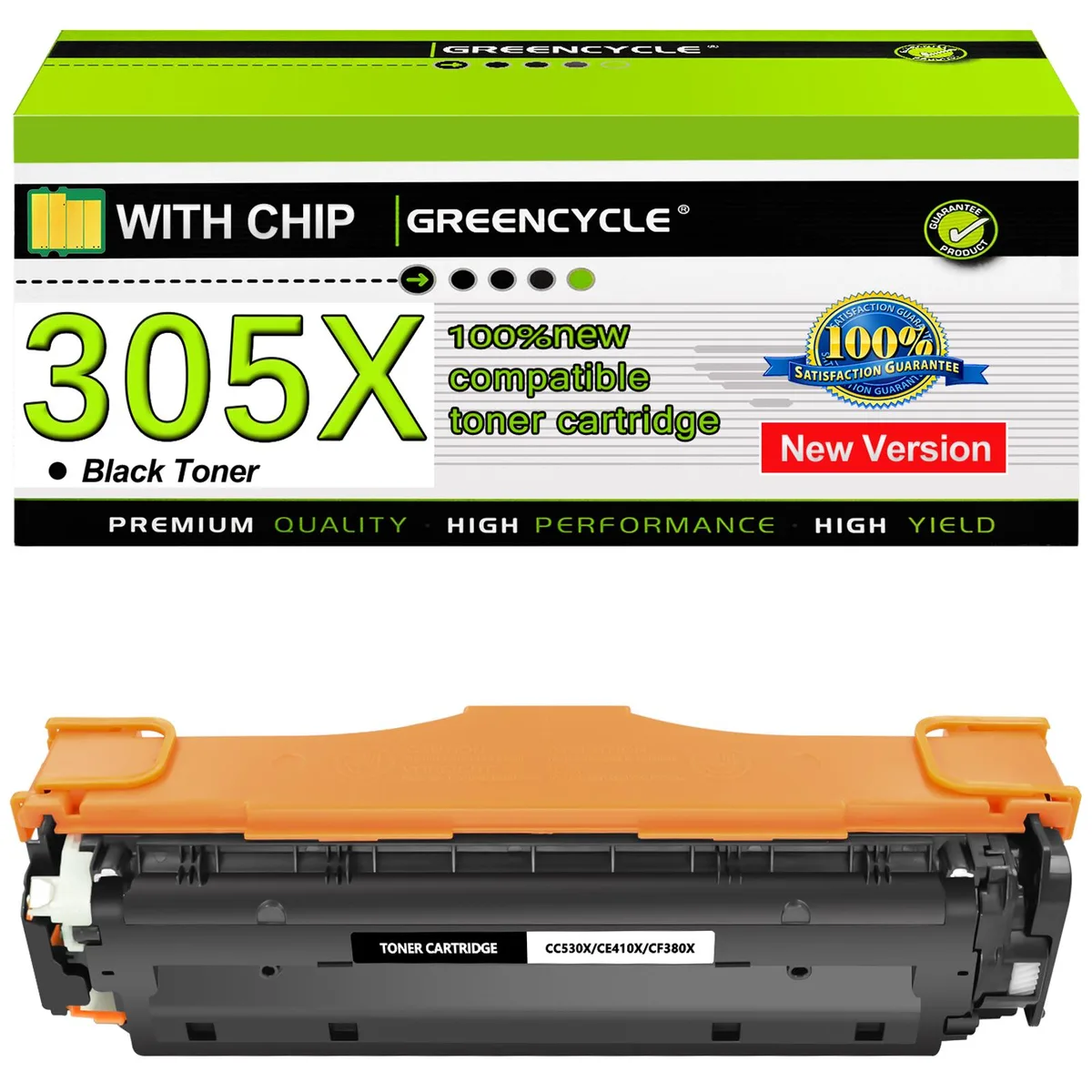 GREENCYCLE GREENCYCLE 305X CE410X Black Compatible Toner Cartridge — product photo