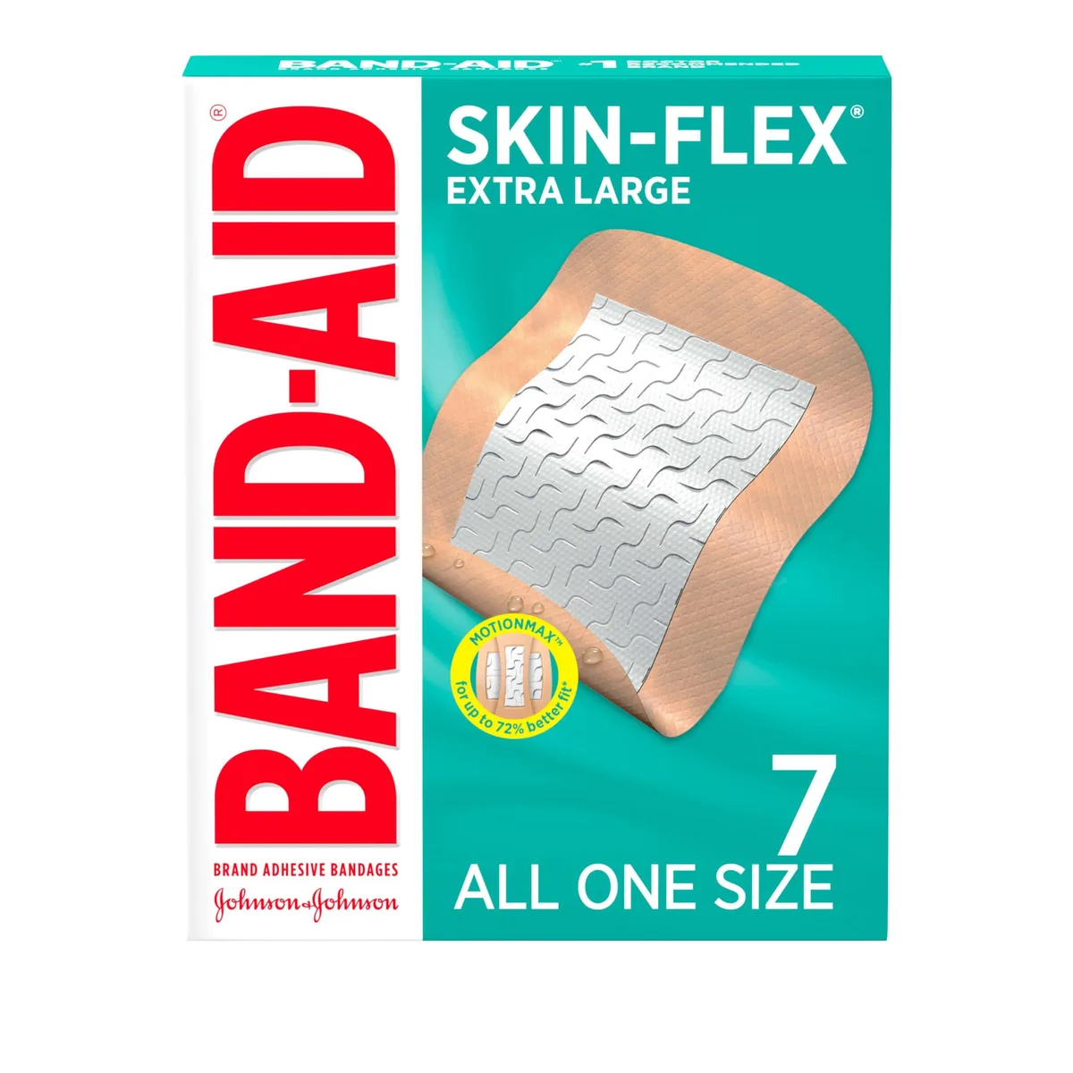  Band-Aid Skin-Flex Adhesive Bandages Extra Large 7 Count — product photo
