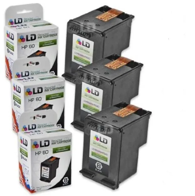 LD Products LD Products HP 60 CC640WN Black Ink Cartridge 3 Pack — product photo