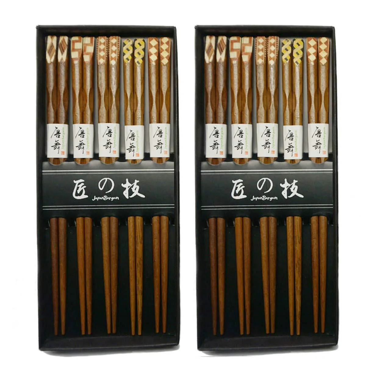 OXO JapanBargain 24-piece cutlery set, black stainless steel blades with bamboo handles