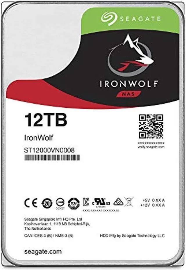 Seagate Seagate IronWolf 12TB 3.5" SATA 7200 RPM 256MB Cache accessory — product photo