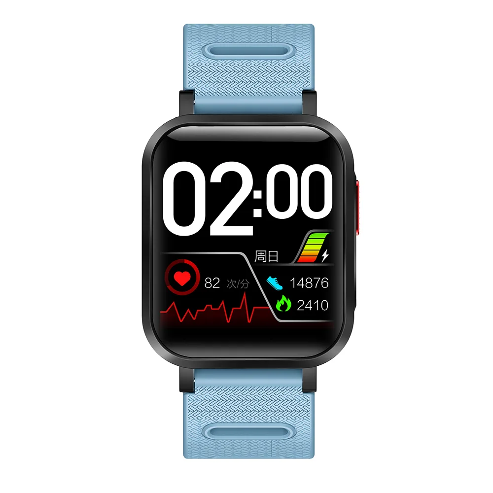 WELTEAYO WELTEAYO Smart Watch 1.23" Blue Black Band IP67 24h Heart Rate Blood Pressure — product photo