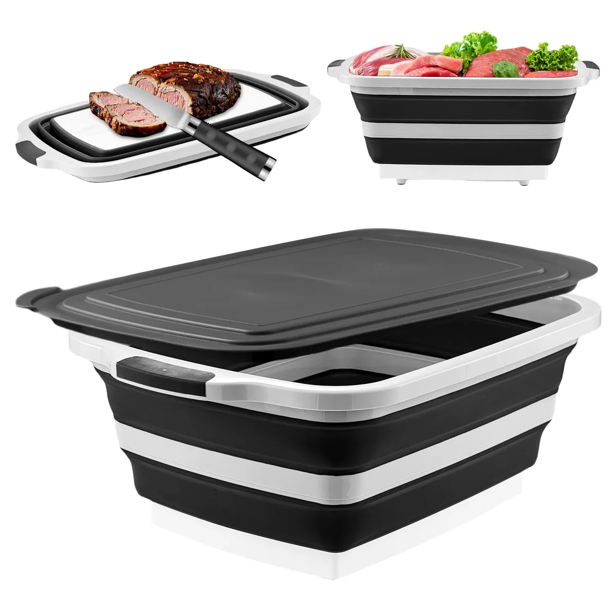  BBQ Prep Tub 30L XX-Large Collapsible Sink Black — product photo