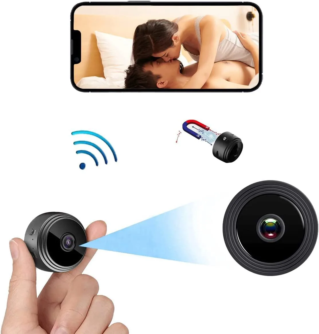 ebest ebest Wireless Mini WiFi Hidden Camera 1080P 150° Night Vision video recorder — product photo