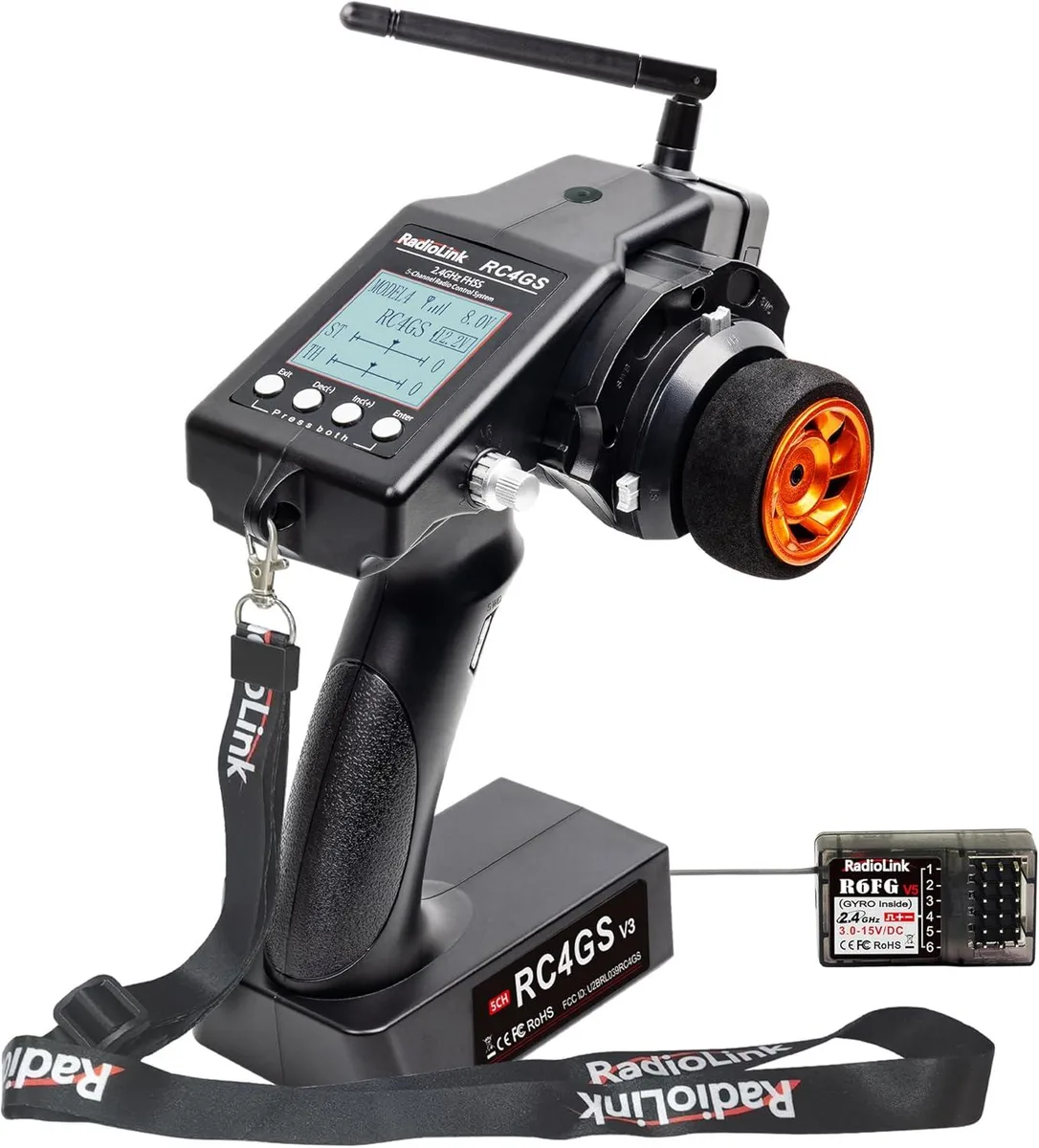 usbroway usbroway RC4GS V3 5-Channel 2.4GHz RC Transmitter Receiver Combo — product photo