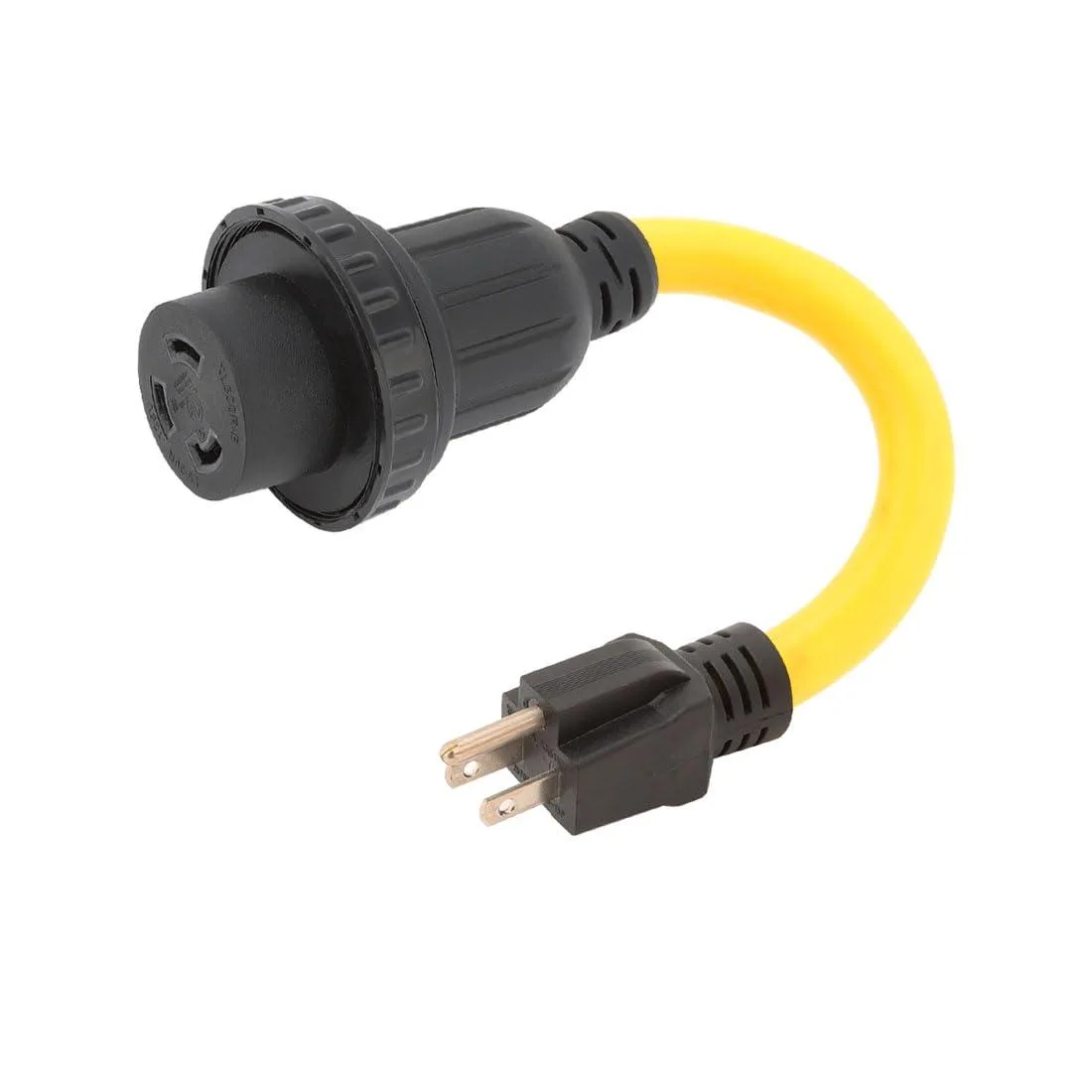 LORDWORLD LORDWORLD Nema 5-15P to L5-30R Adapter Cord 15A 30A 10AWG 1 Foot — product photo
