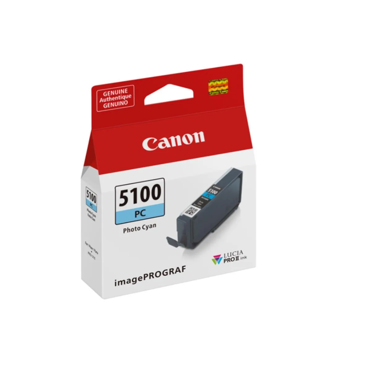 Canon Canon 6956C002 Lucia PRO II PFI-5100 14.4ml Photo Cyan ink cartridges (genuine brands) — product photo