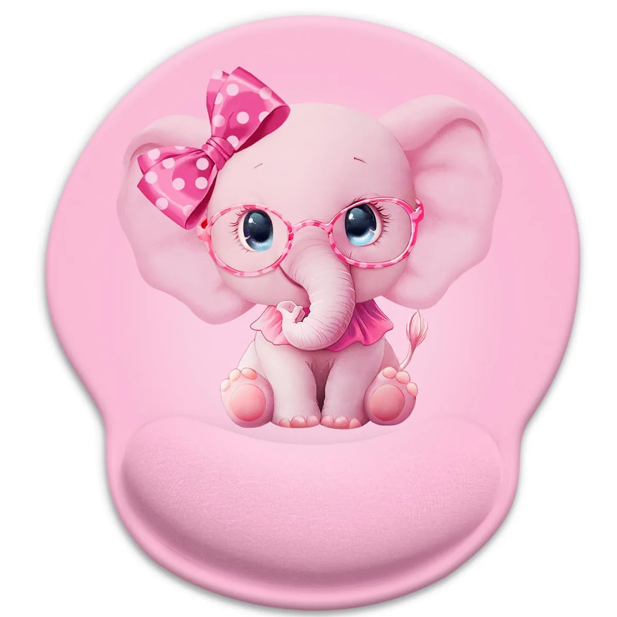 KEHIPI KEHIPI J-MOUA025 Pink Elephant Mouse Pad 9.8 x 8.6 in 7 mm — product photo