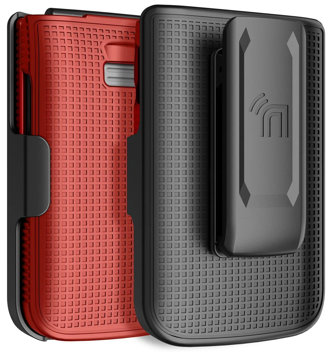 Nakedcellphone Nakedcellphone Grid Case + Holster Combo for TCL Flip 3 T435 Red — product photo
