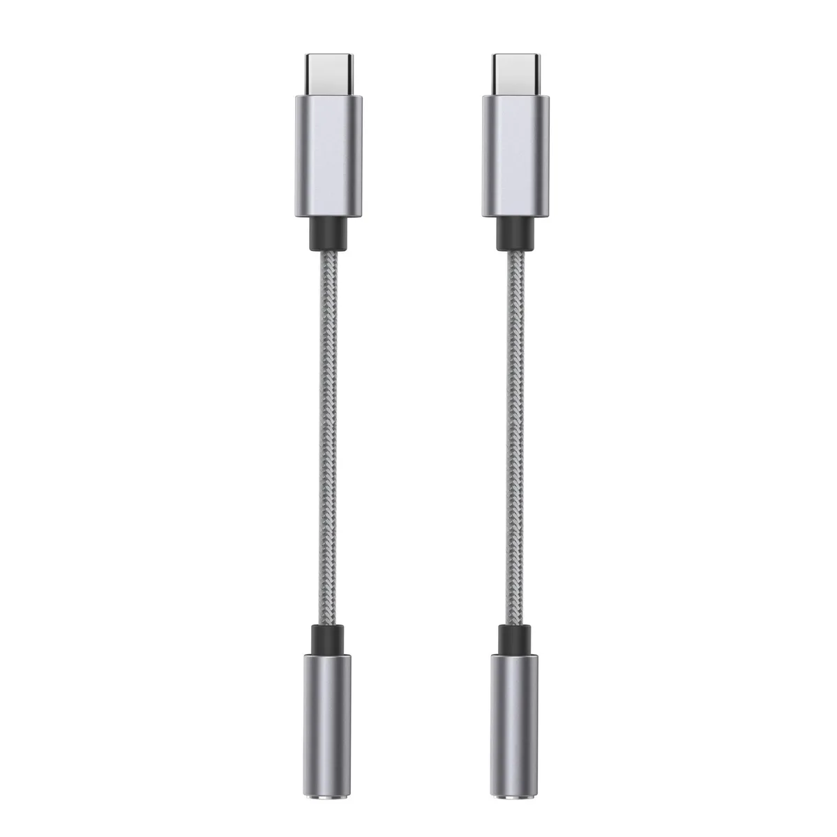Corn Electronics Corn Electronics USB-C to 3.5mm Audio Adapter 4.7 inch Gray 2-Pack — product photo