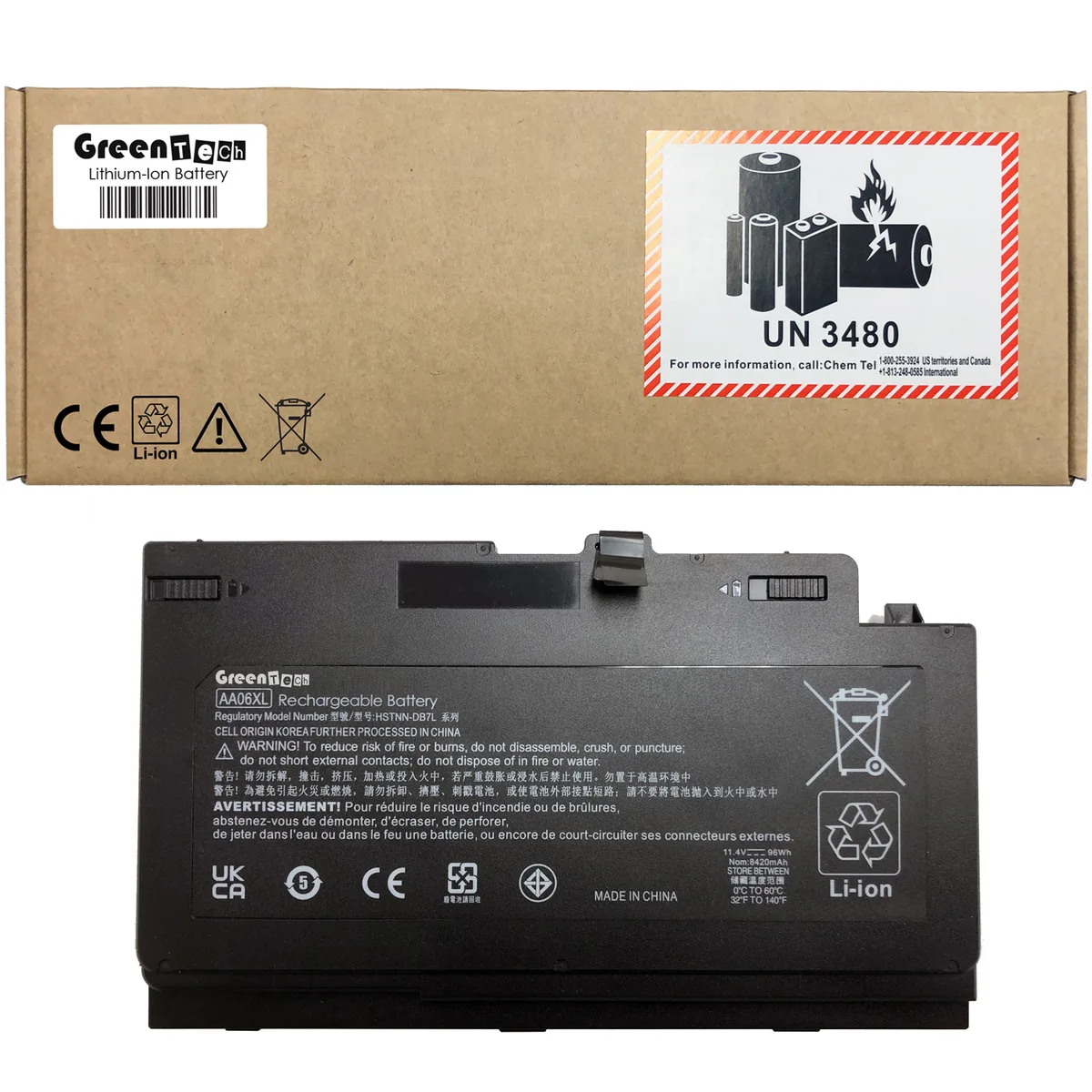 NShi NShi AA06XL 96Wh laptop battery for HP ZBook 17 G3 G4 — product photo