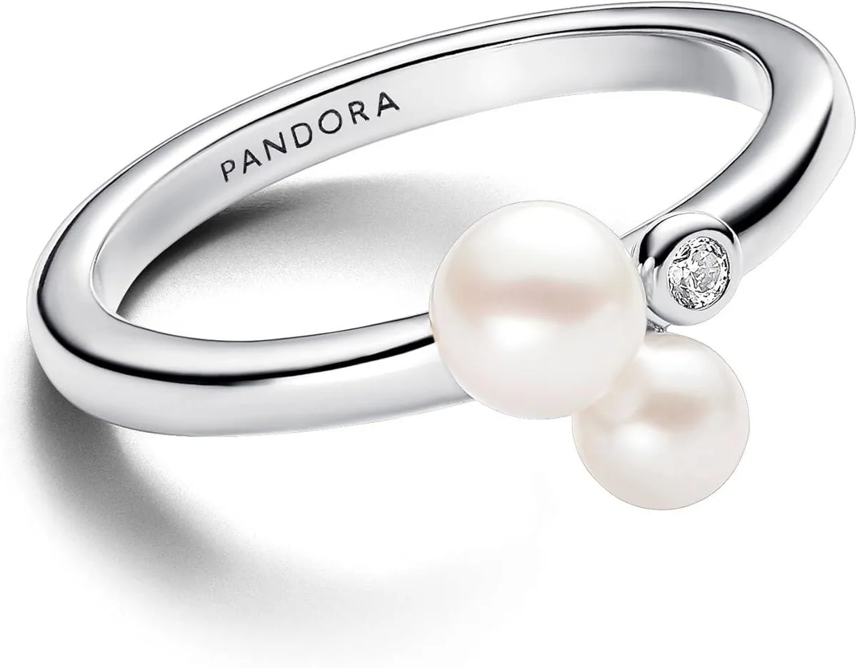 PANDORA PANDORA Duo Treated Freshwater Cultured Pearls Ring sterling silver — product photo