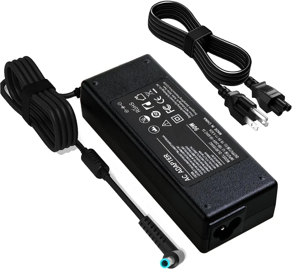 myVolts myVolts 90W AC Adapter 4.5mm Blue Tip HP Envy Pavilion Spectre x360 — product photo