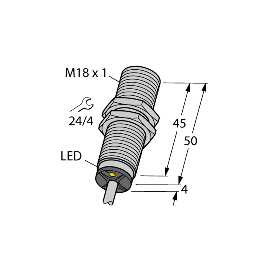 Turck Turck BI8U-M18-AN6X 1644736 inductive sensor NPN M18 IP68 126 g — product photo