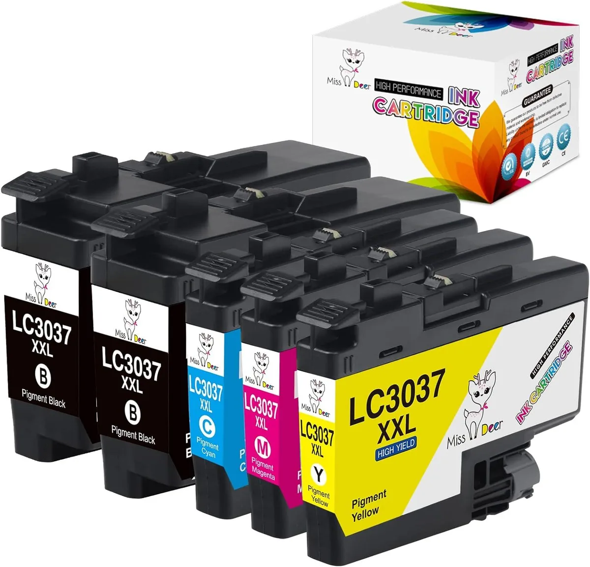 NuoTo NuoTo LC3037XXL 5-Pack Ink Cartridges 2BK/C/M/Y — product photo