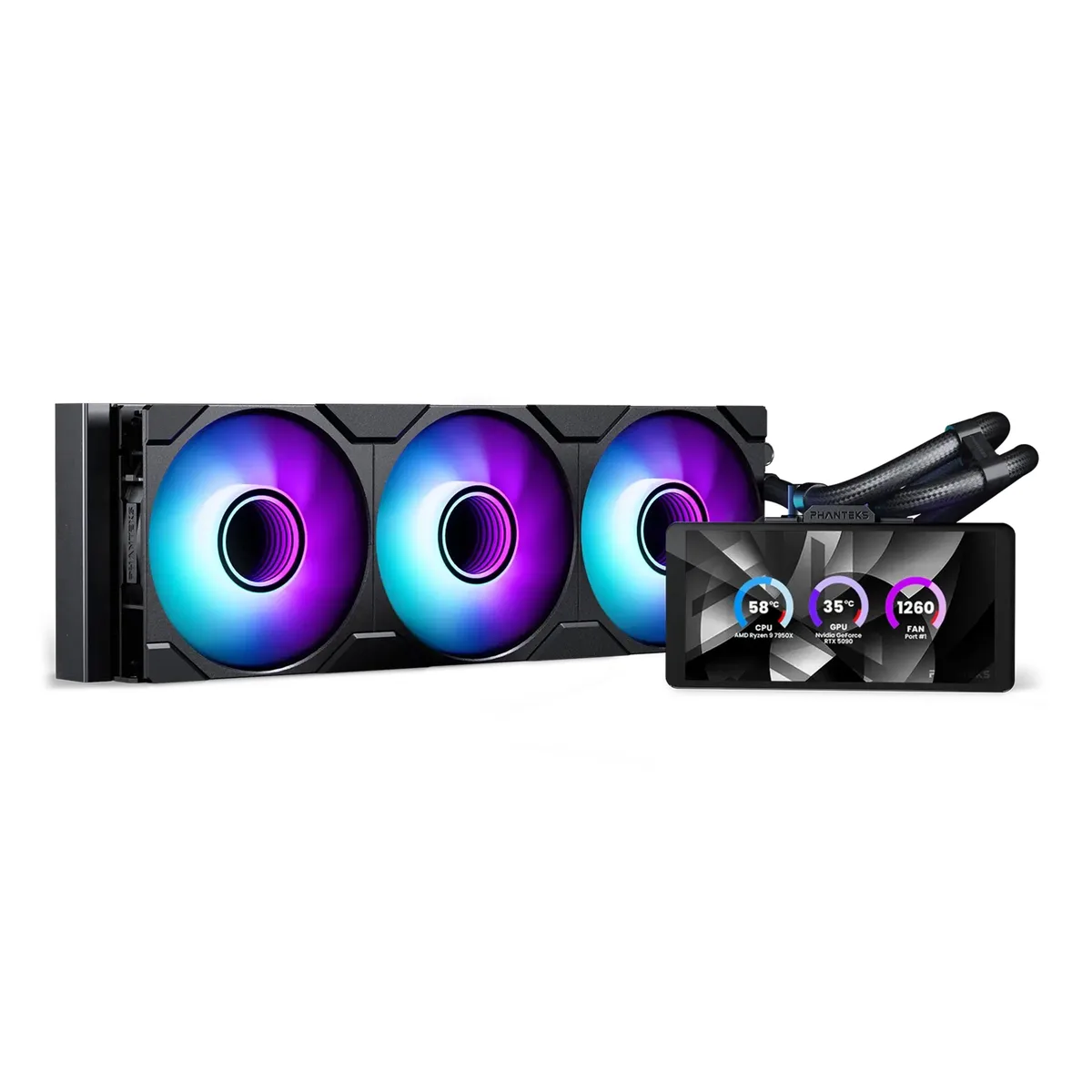Phanteks Phanteks PH-GO360M25G2LCD_DBK01 360mm liquid cooler — 제품 사진