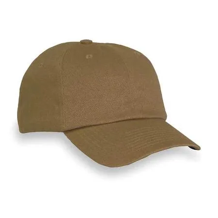 Vented tan bump cap with long brim and ABS inner shell