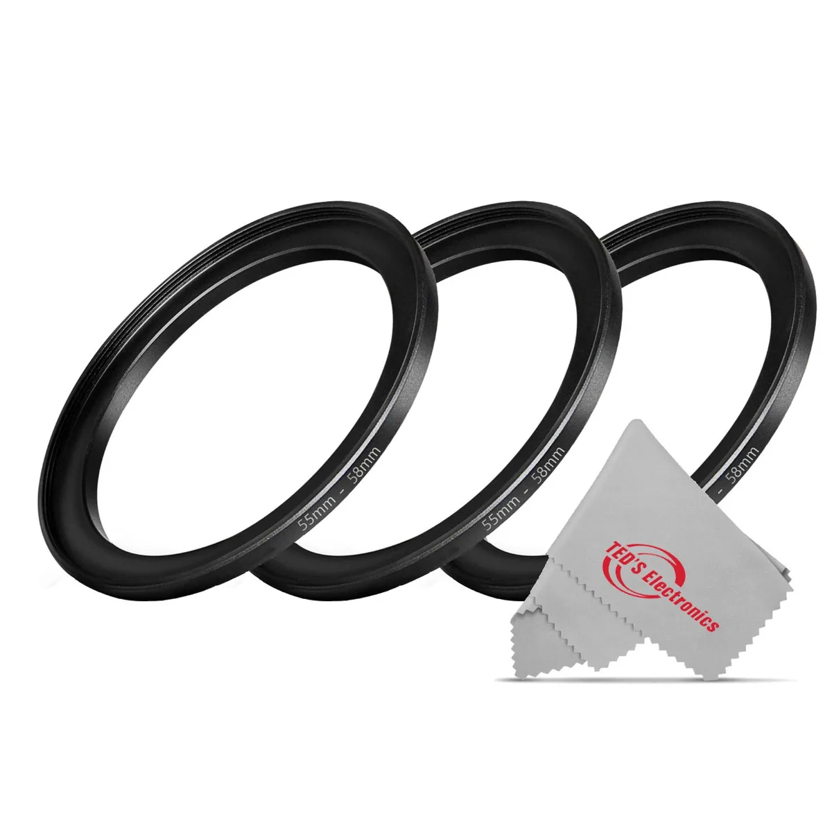 Vivitar Vivitar 55-58mm Step-Up Ring Adapter 3-pack camera accessory — product photo