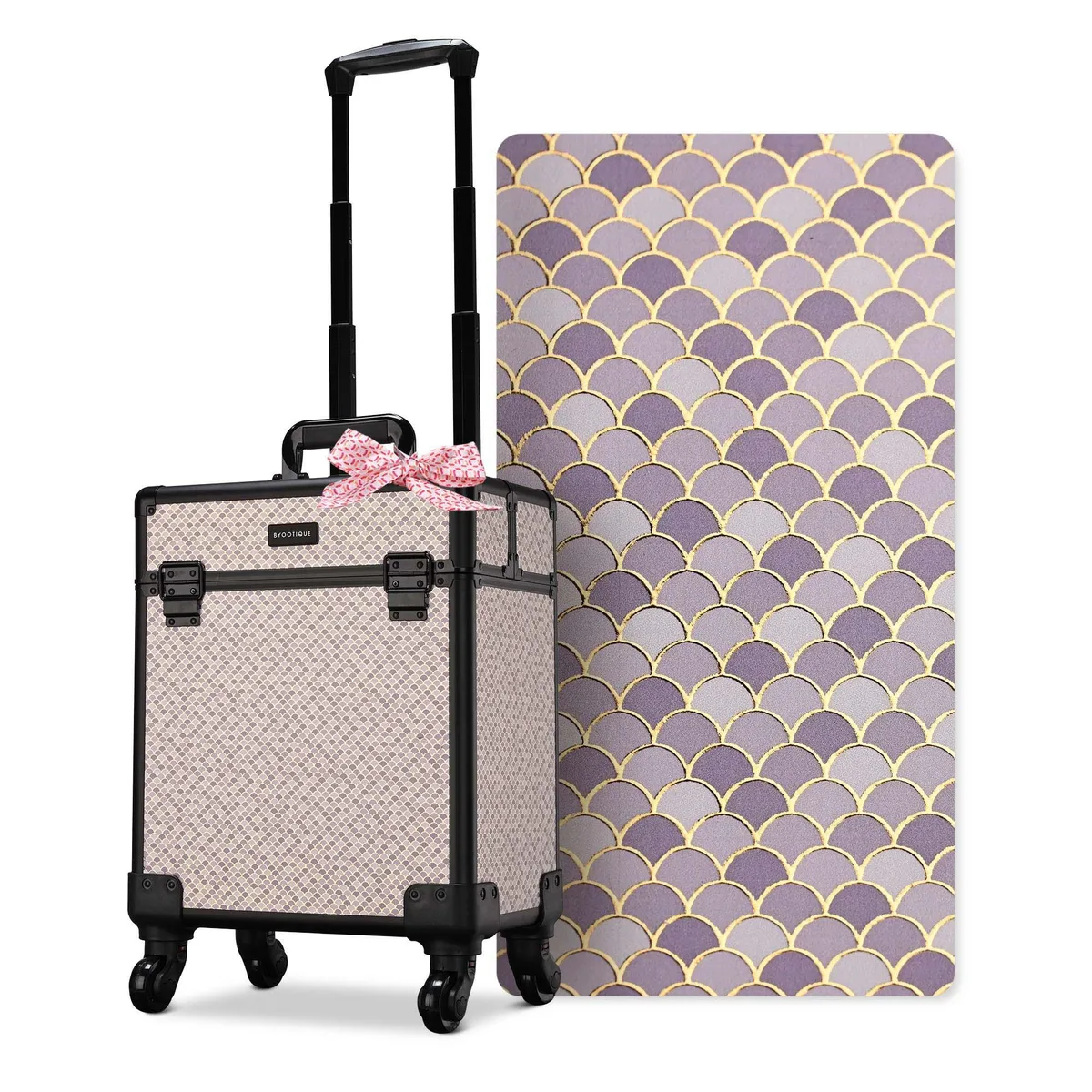 Byootique Byootique 12MKC028-SIMPLEM-AD09 rolling makeup train case luggage — product photo