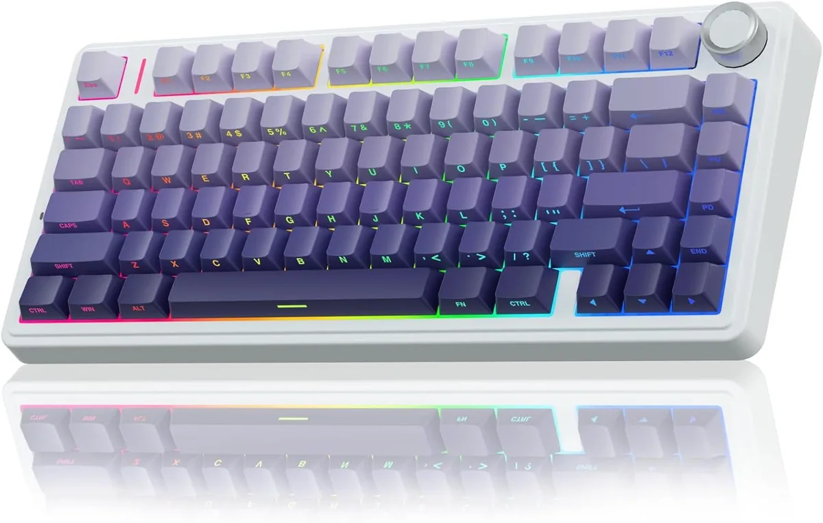 TUKO TUKO F75 Pro 75% Wireless Mechanical Gaming Keyboard Gradient Purple — product photo
