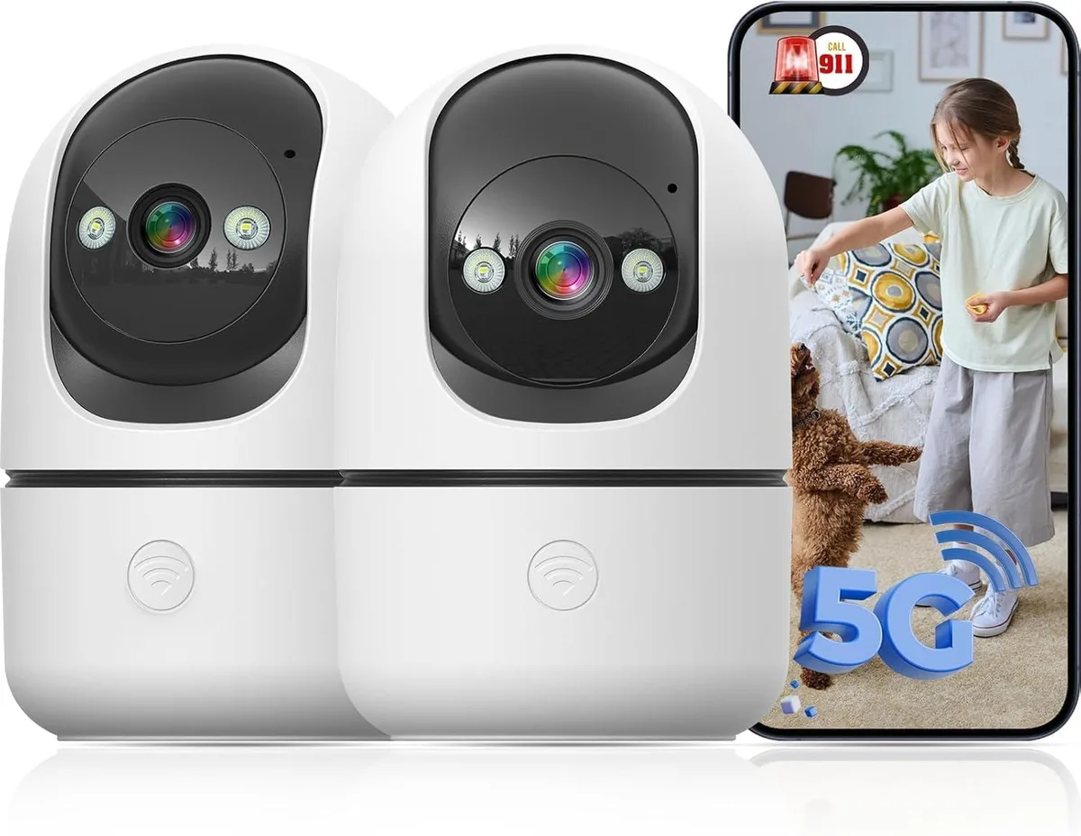 Clover T-CP2112-W30V 2K 360° Pan/Tilt Indoor Camera 2-Pack — product photo