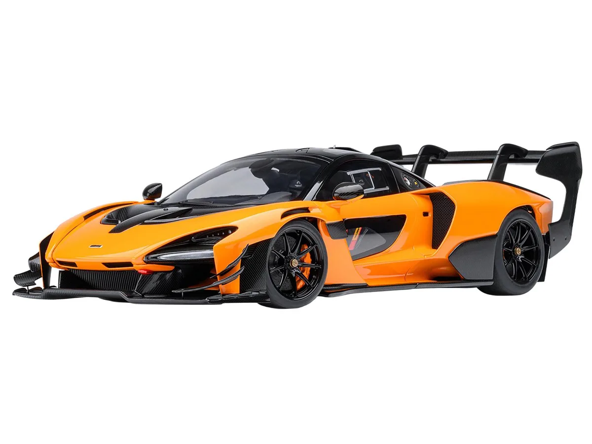 Autoart Autoart McLaren Senna GTR Orange with Black Top 1/18 hobby collectible — product photo