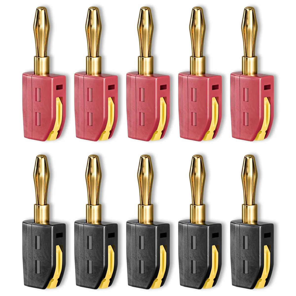 KEHIPI KEHIPI P10064-RB10PCS 4mm banana plug 10pcs red&black — product photo