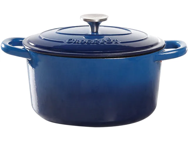 Crock-Pot Crock-Pot 69142.02 5-Quart Enameled Cast Iron Dutch Oven Blue — product photo