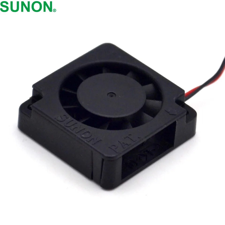 Small square turbo blower fan 30 by 30 by 10 mm black finish red black wires