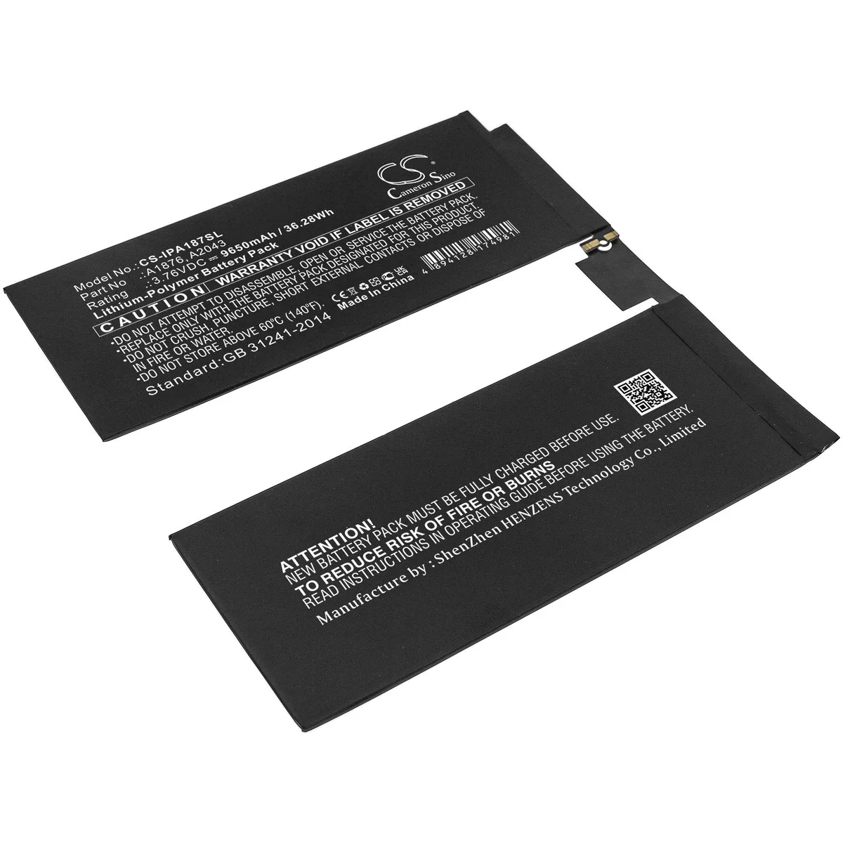 Cameron &amp; Co Cameron &amp; Co DS-CS-IPA187SL iPad Pro 12.9 2018 3rd Gen Battery 9650mAh — product photo