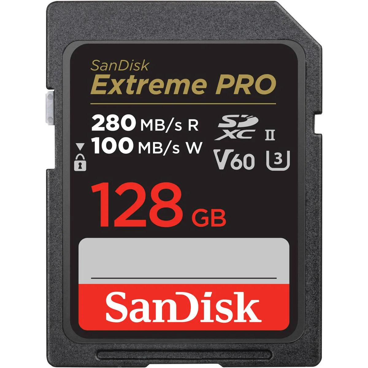 SanDisk SanDisk Extreme PRO 128GB UHS-II V60 SDXC memory card — product photo