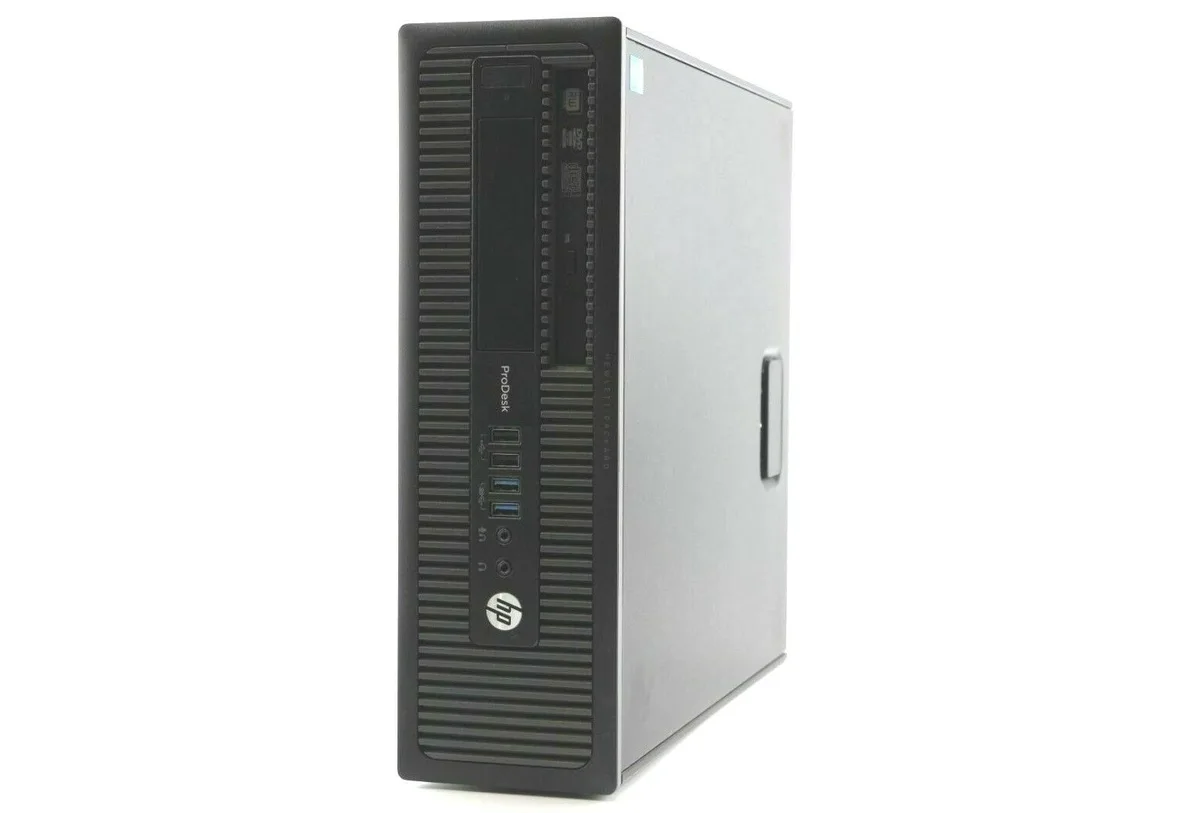 HP HP ProDesk 600 G1 SFF desktop PC, i5-4690 3.50GHz, 8GB DDR3, 256GB SSD, Windows 10 Pro — product photo
