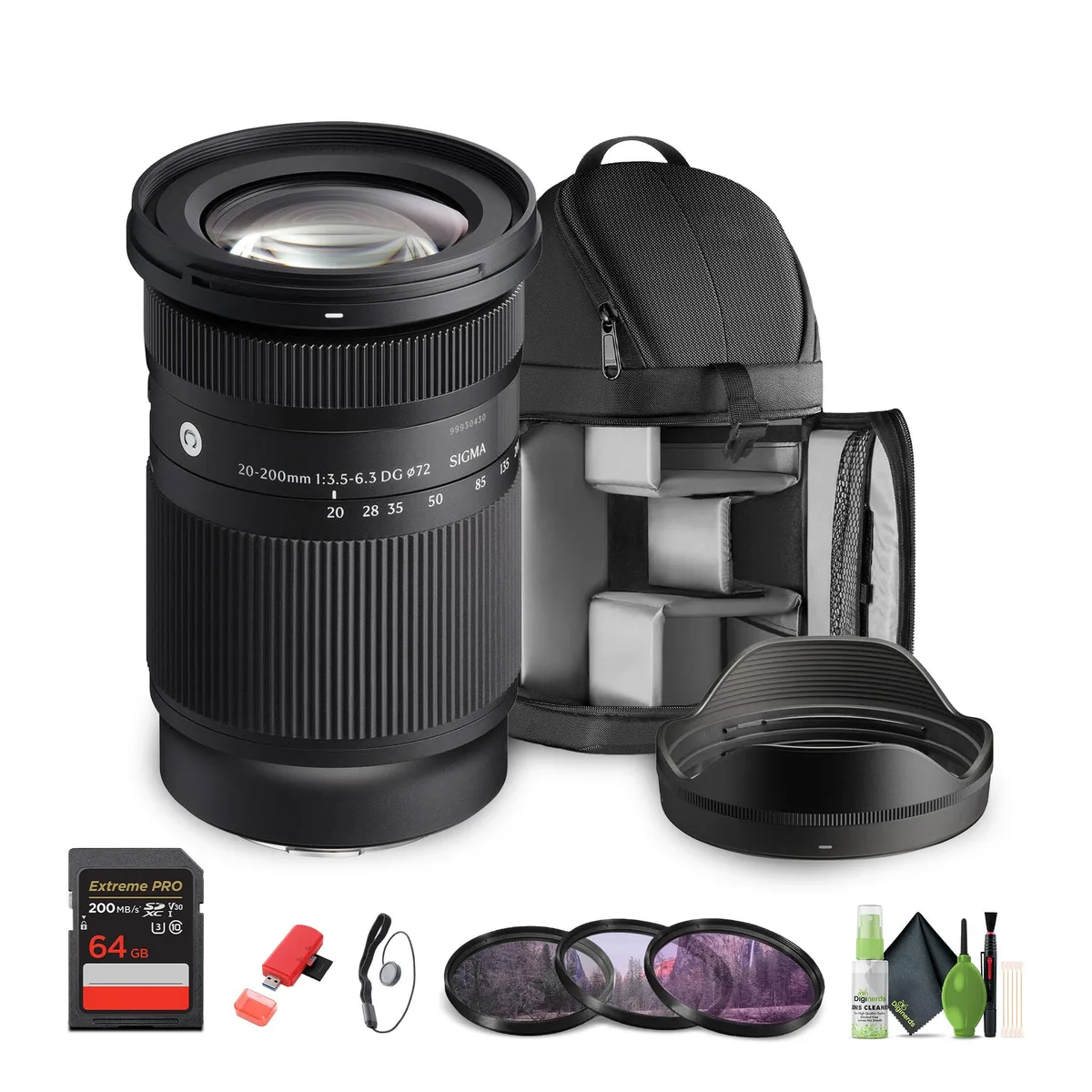SIGMA Sigma 20-200mm f/3.5-6.3 DG L-Mount camera lens Bundle 1 — product photo