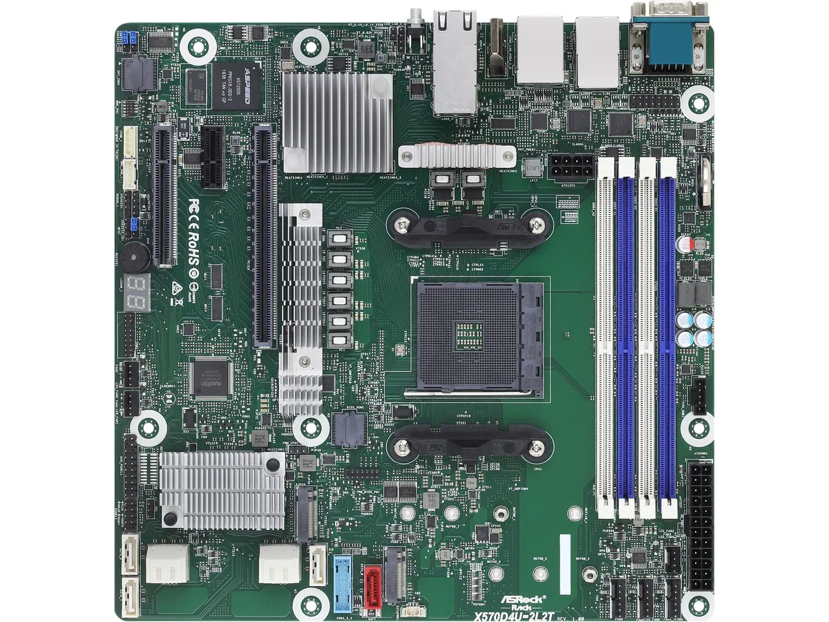 ASRock Rack ASRock Rack X570D4U-2L2T server motherboard — product photo
