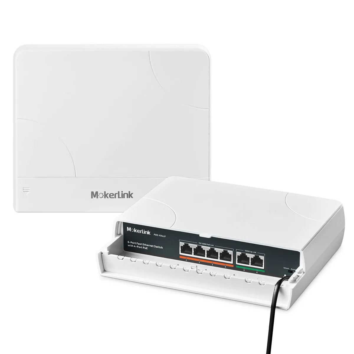  NETGEAR ProSafe POE-F042FO 6-port outdoor PoE+ network switch 4×30 W 78 W 250 m IP66 — product photo