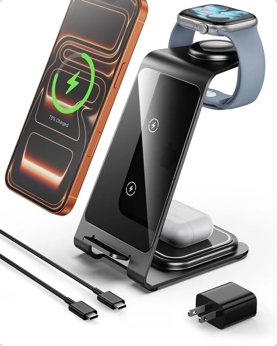 FLEANE FLEANE 3-in-1 Wireless Charger Y93 Grey — product photo
