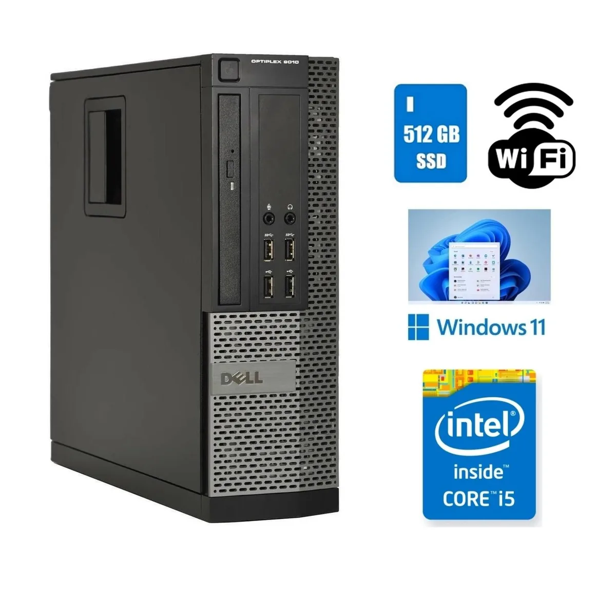 DELL DELL OptiPlex 9010 SSF Desktop PC Core i5 16GB DDR3 512GB SSD Windows 11 Pro — product photo