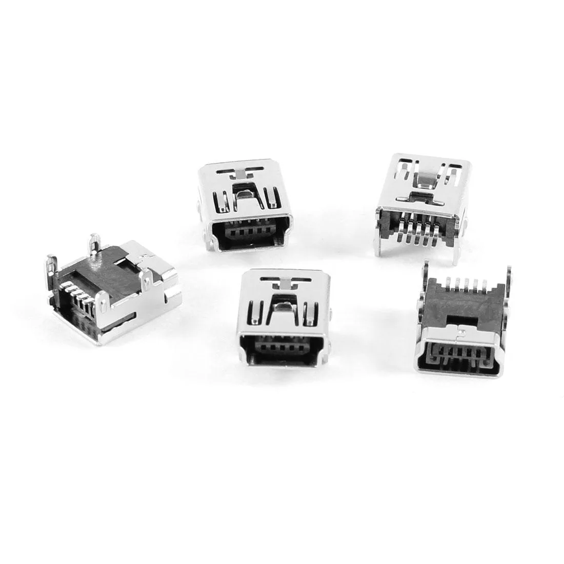 Unique-Bargains Unique-Bargains Mini USB Type B Female Socket 5-Pin 180 Degree SMD SMT Jack Connector gender changer — product photo
