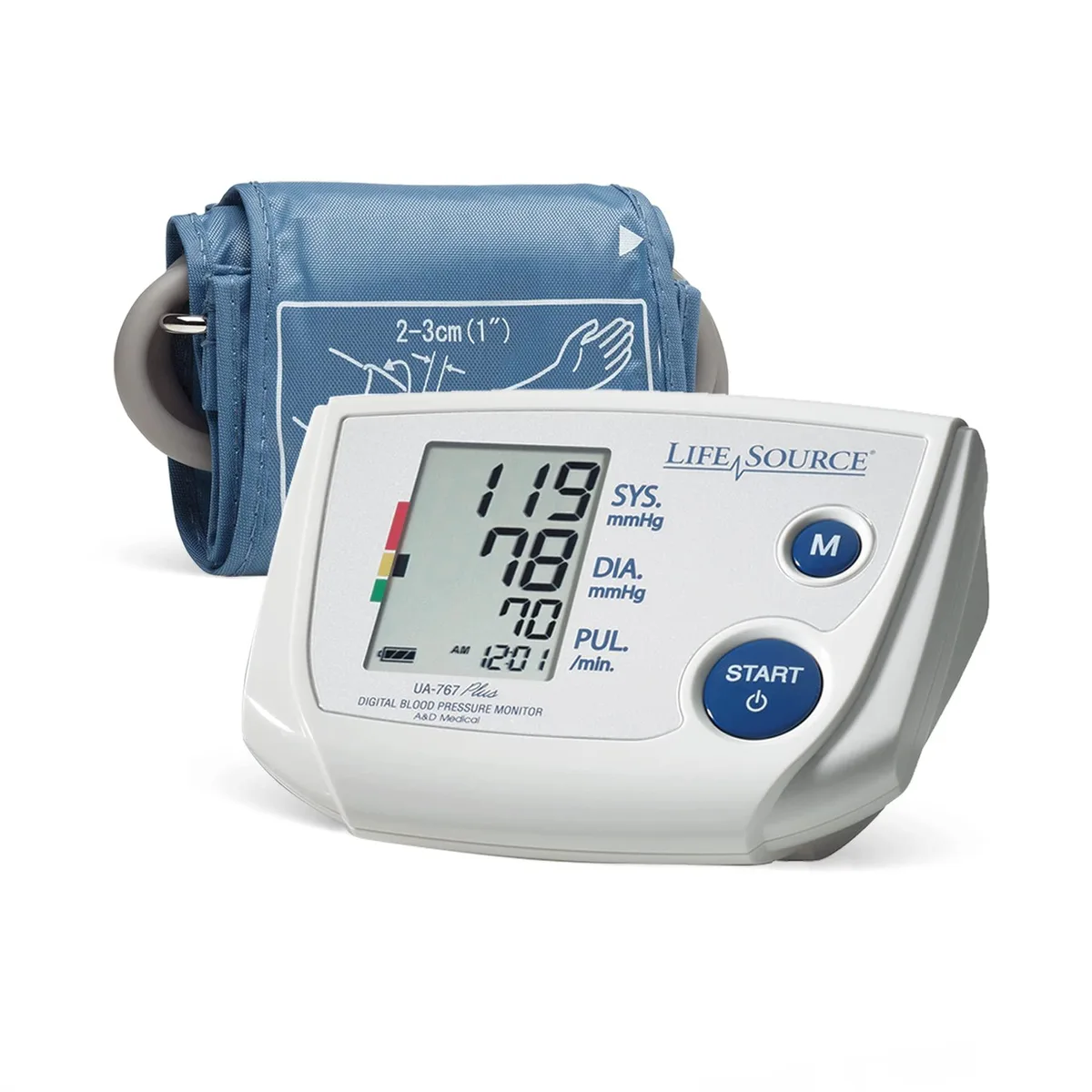  A&amp;D Medical UA-767PSAC Blood Pressure Monitor Small Cuff 6.3-9.4 in 90 Memory AC Adapter — product photo