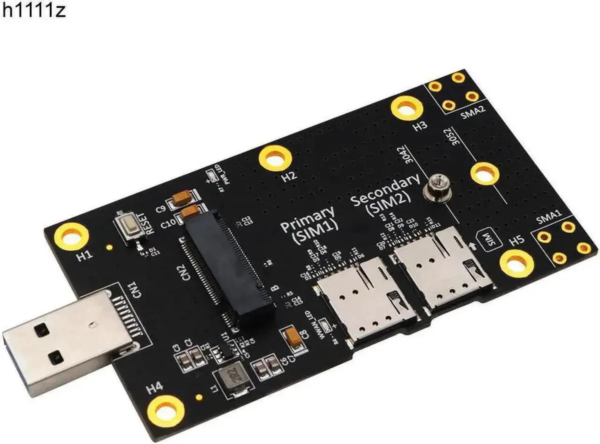 SMUGDESK SMUGDESK M.2 Key B to USB3.0 Adapter with Dual Nano SIM Slot 3042/3052 — product photo