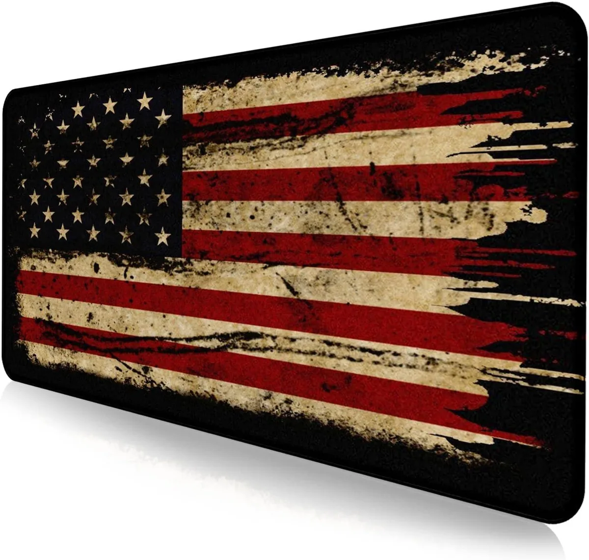 BAOFENG BAOFENG Large Extended Mouse Pad American Antique Flag 35.4 x 15.7 x .12 Inch — product photo