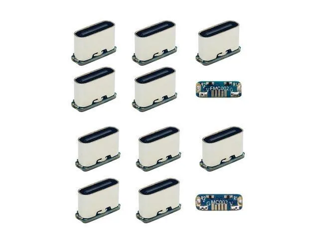 LORDWORLD LORDWORLD DIY Solder Type-C Female to Micro-USB 5Pin Gender Changer 10pcs — product photo