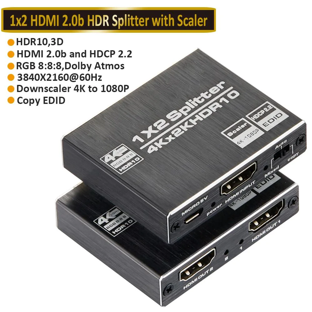 LUOM LUOM OZF12 1x2 HDMI 2.0b Splitter 4K@60Hz 18Gbps — product photo