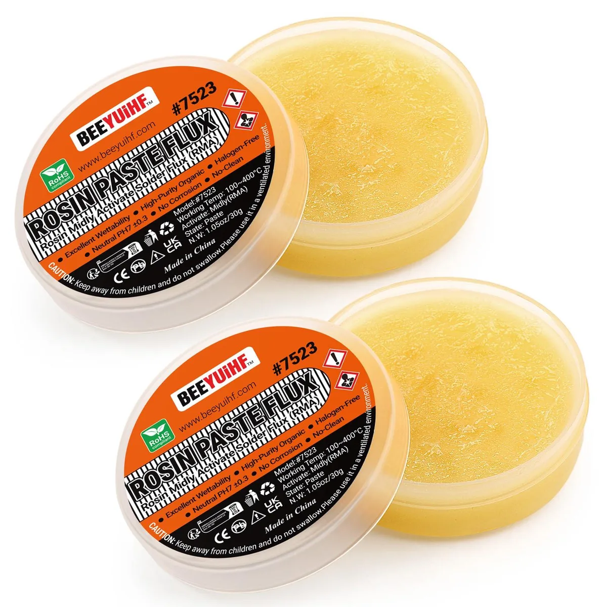  #7523 Rosin Solder Flux 2 x 40g Jar RMA — product photo