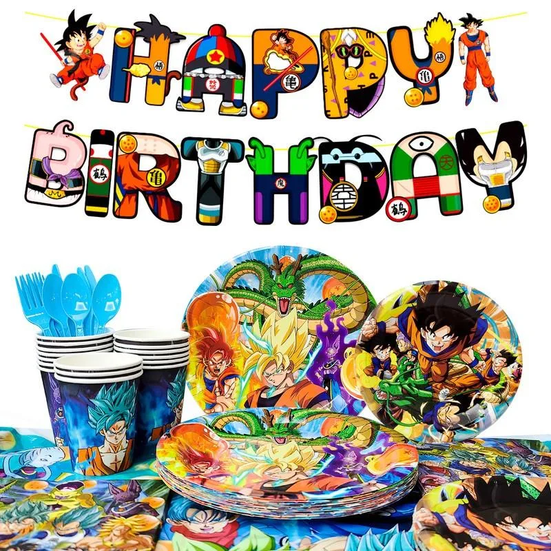 InBoxxarty InBoxxarty 128 Pcs Dragon Ball Z Party Supplies Tableware — product photo