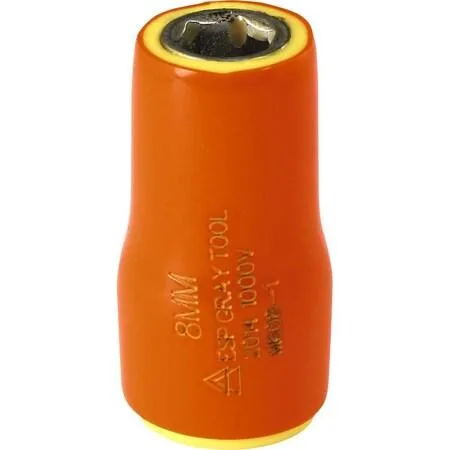 Gray Tools 8mm insulated socket with orange and yellow layers