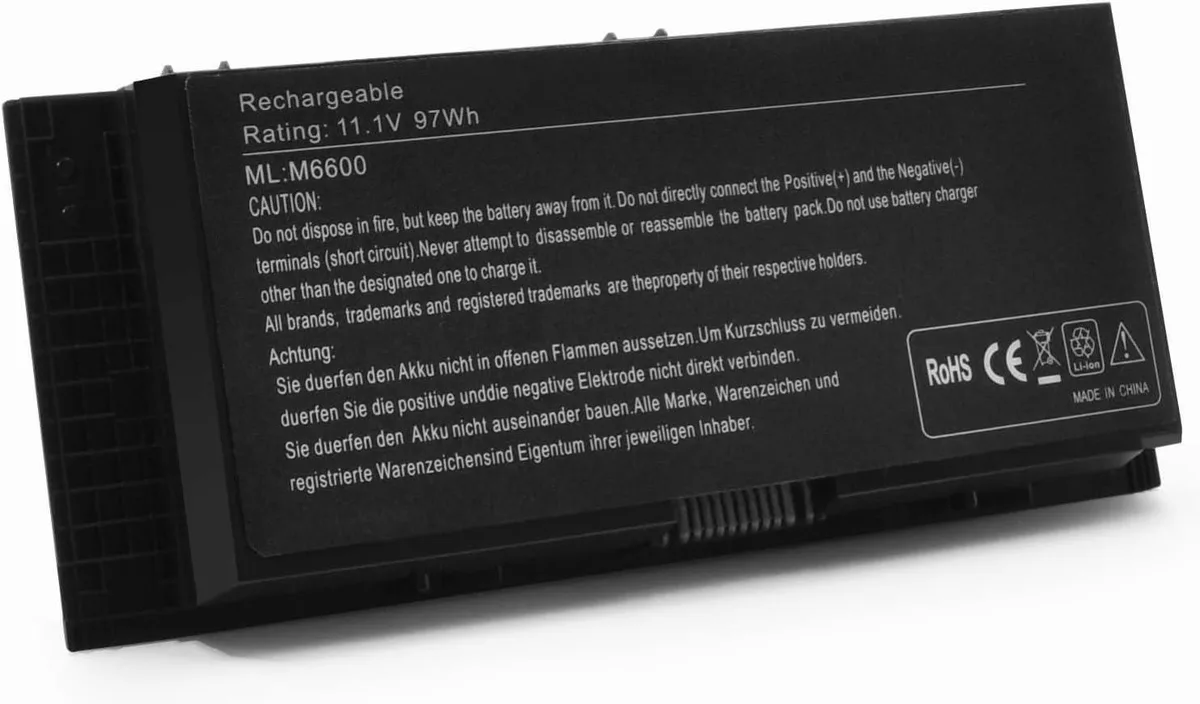 PISKEKAT PISKEKAT 11.1V 97Wh 9-Cell Laptop Battery for Dell Precision M4600 M4700 M4800 M6600 M6700 M6800 — product photo