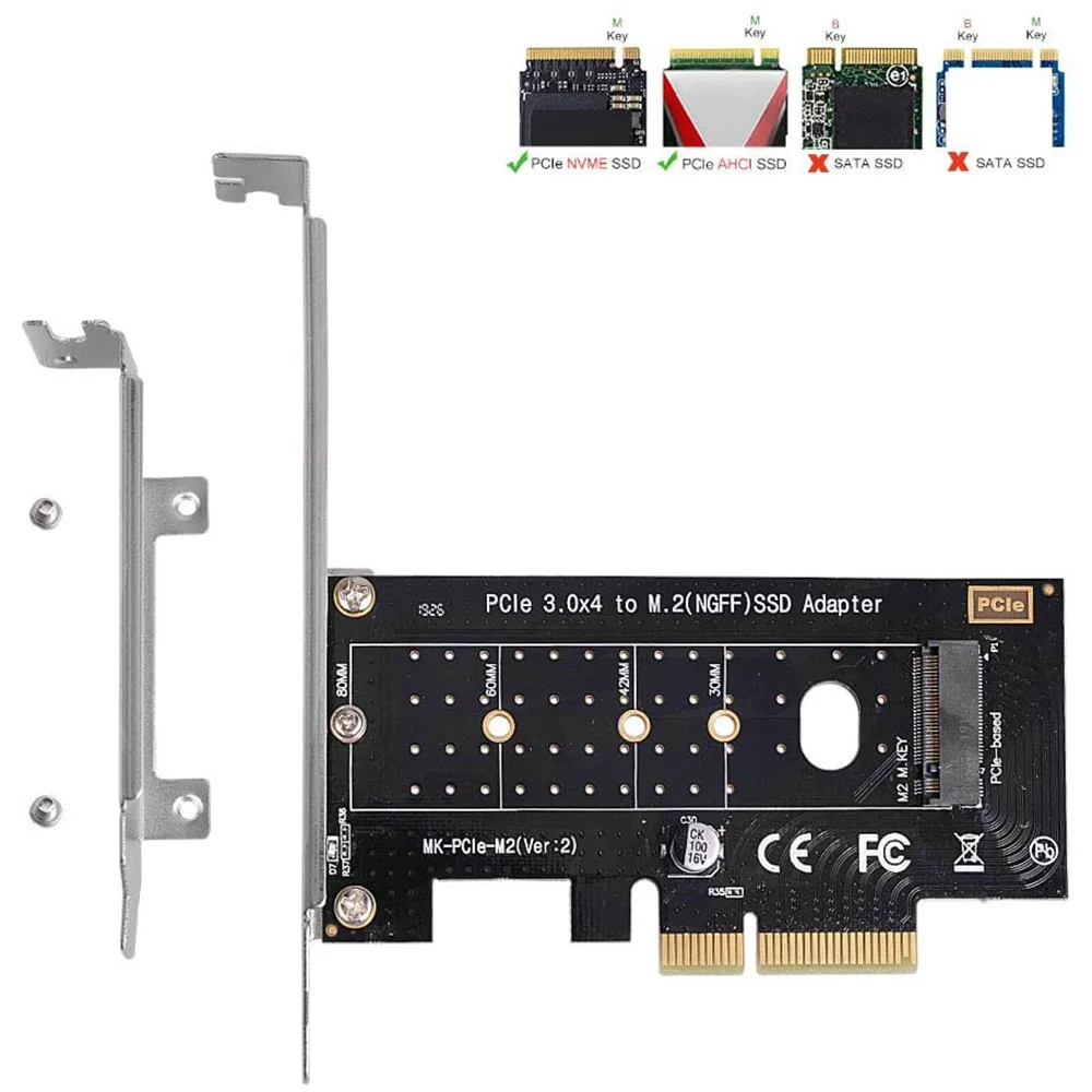 IHDAPP IHDAPP NVMe PCIe 3.0 x4 M.2 Expansion Card Low Profile Bracket — product photo